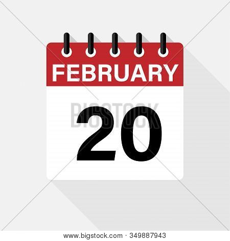 Vector Flat Dezign Daily Calendar Icon. Day , Month
