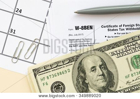 Irs Form W-8ben Certificate Of Foreign Status Of Beneficial Owner For United States Tax Withholding 