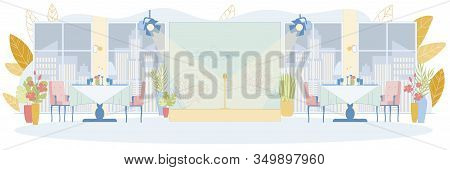 Premium Restaurant Interior For Solemn Events And Corporate Celebrations Interior. Luxury Banquet Ha