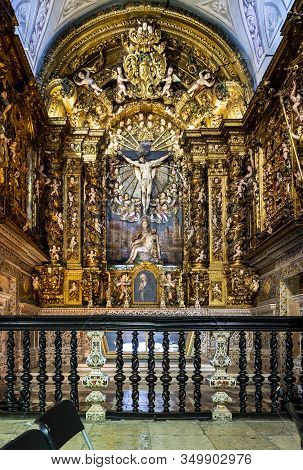 Lisbon - August 28, 2019: View Of The Chapel Of Our Lady Of Pieta Inside The Jesuit Church Of Saint 