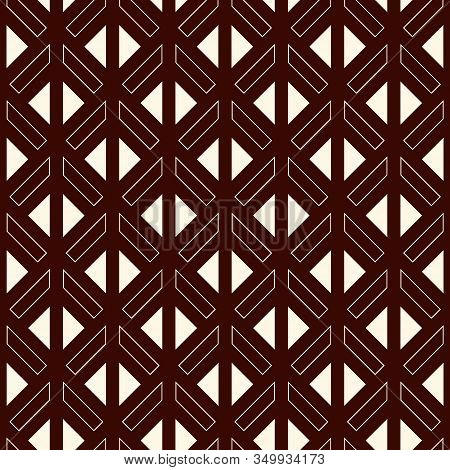 Linear Style Geometric Seamless Pattern. Minimal Geo Suface Print. Repeated Triangles, Geometrical S