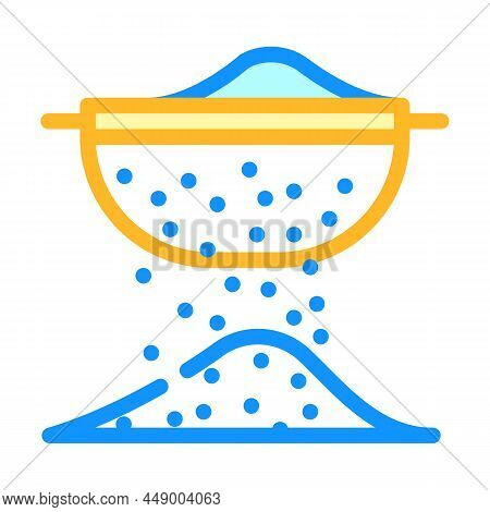 Flour Sift Color Icon Vector. Flour Sift Sign. Isolated Symbol Illustration