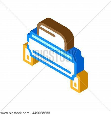 Push Button Switch Isometric Icon Vector. Push Button Switch Sign. Isolated Symbol Illustration