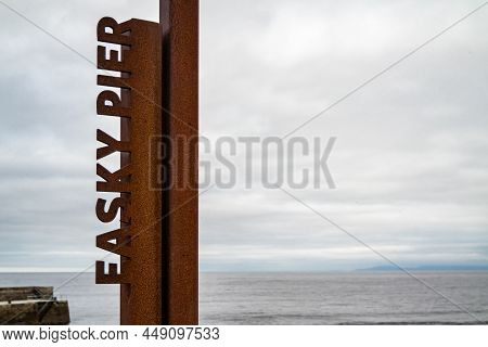 Easky, County Sligo, Ireland - October 12 2021 : Easky Pier Is Located On The Wild Atlantic Way