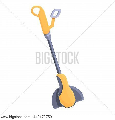 Handle Trimmer Icon Cartoon Vector. Lawn Garden. Grass Mower