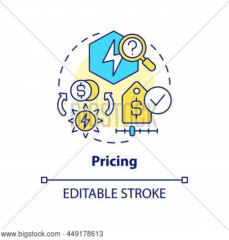 Pricing Concept Icon. Costs And Consumption Regulation. Sales Of Ppa Abstract Idea Thin Line Illustr