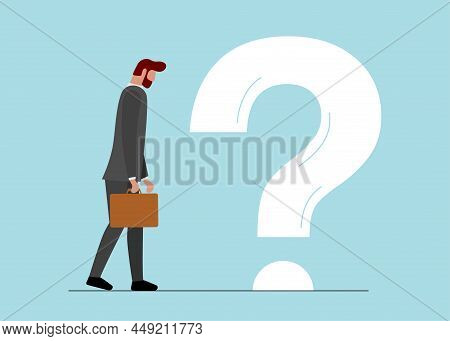 Young Tired Businessman Without Work Or Life Energy. No Idea And Fatigue Depression Concept. Burnout