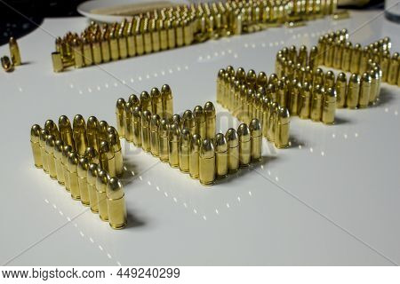 Photos Of Bullets 9x19, Photos Taken From Different Positions.