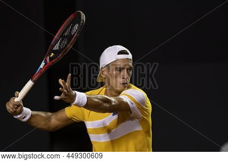 Rio, Brazil - February 15, 2022: Sebastian Baez (arg) Plays Against Thiago Monteiro (bra) In Match A