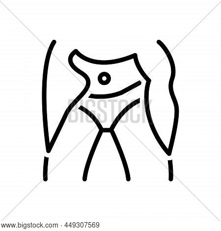 Black Line Icon For Upskirt Stylish Sexy Erotic Erotical Costume