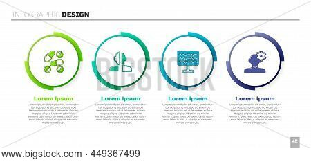 Set Medicine Pill Or Tablet, Bipolar Disorder, Encephalogram And Solution Problem Psychology. Busine