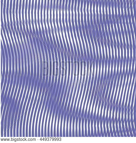 Calm Concave Convex Linear Texture With Moire Optical Illusion Effect In Trendy Very Peri Color Of T