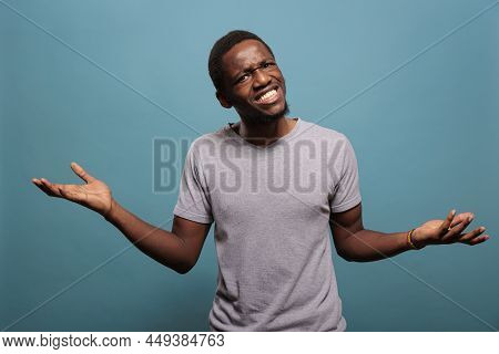 Upset Adult Doing I Dont Know Gesture In Front Of Camera, Expressing Confusion And Being Unsure Abou