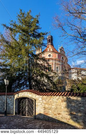 The Rondell Pavilion In Historical Castle Complex In Old Town Of Jindrichuv Hradec City. It Is The T