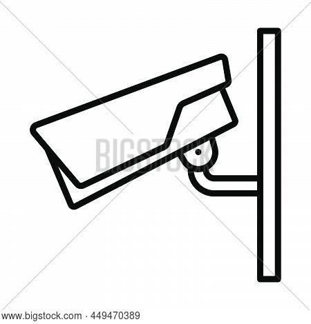 Security Camera Icon. Bold Outline Design With Editable Stroke Width. Vector Illustration.