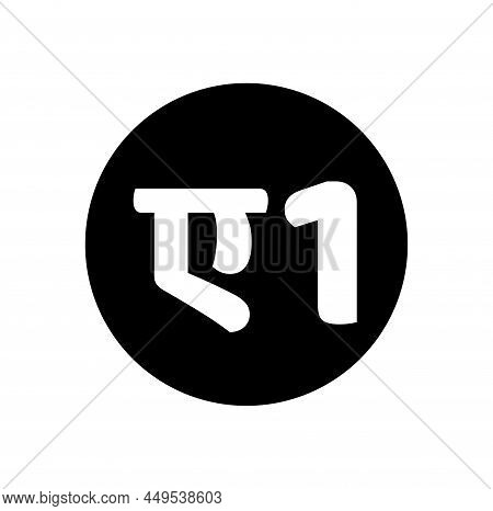 A1 Company Monogram Icon. A1 Written In Hindi And Roman Letters Vector.