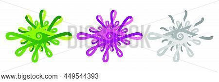 Gradient Filled Shaded Design Element, Geometric Shape Set
