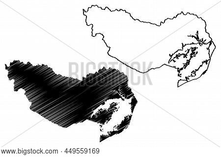Silves Municipality (amazonas State, Municipalities Of Brazil, Federative Republic Of Brazil) Map Ve