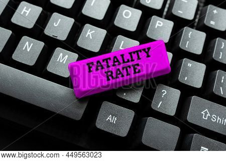 Text Showing Inspiration Fatality Rate. Word For Calculated Number Of Deaths Over A Specific Range O