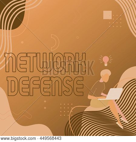 Text Caption Presenting Network Defense. Concept Meaning Easures To Protect And Defend Information F
