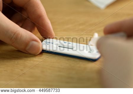 Covid Rapid Antigen Nasal Test. Self Test At Home Or At Corona Test Station.