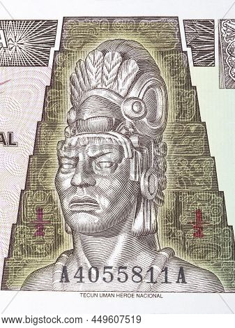 Tecun Uman A Portrait From Guatemalan Money - Quetzal