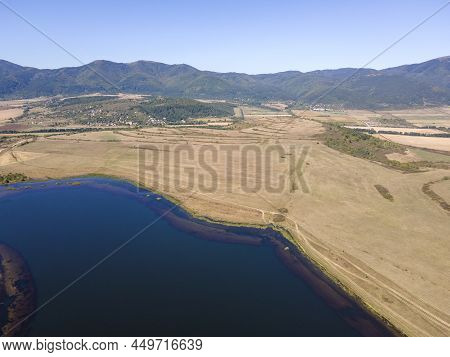 Aerial View Of Yarlovtsi Reservoir, Pernik Region, Bulgaria