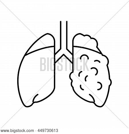 Ards Respiratory Disease Line Icon Vector. Ards Respiratory Disease Sign. Isolated Contour Symbol Bl