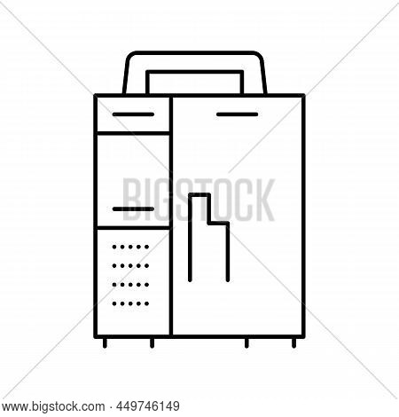 Infusion Pump Line Icon Vector. Infusion Pump Sign. Isolated Contour Symbol Black Illustration