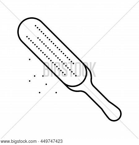 Heel Skin Exfoliator Line Icon Vector. Heel Skin Exfoliator Sign. Isolated Contour Symbol Black Illu