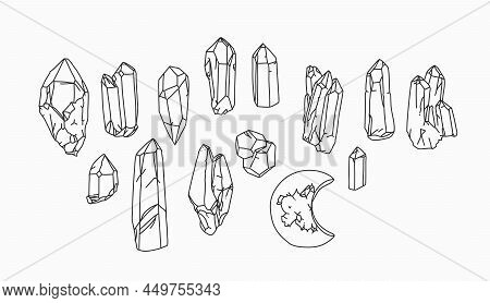 Hand Drawn Vector Abstract Stock Flat Graphic Illustrations Collection Set With Logo Elements, Bohem