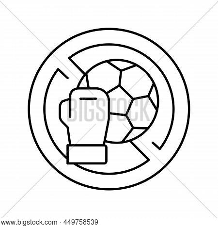 Contraindicated Sport Exercises Line Icon Vector. Contraindicated Sport Exercises Sign. Isolated Con