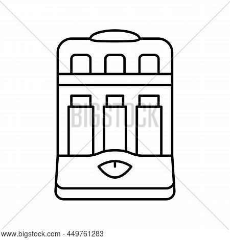 Sterilizer Bottles Device Baby Line Icon Vector. Sterilizer Bottles Device Baby Sign. Isolated Conto