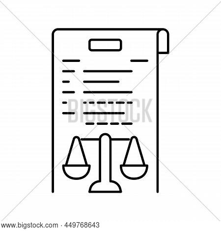 Due Diligence Line Icon Vector. Due Diligence Sign. Isolated Contour Symbol Black Illustration