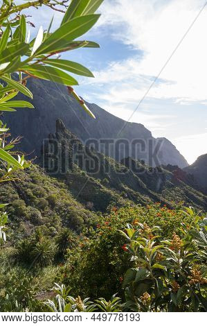 Mountains Range In Rural De Teno Park Near Isolated Village Masca On Tenerife, Canary Islands, Spain
