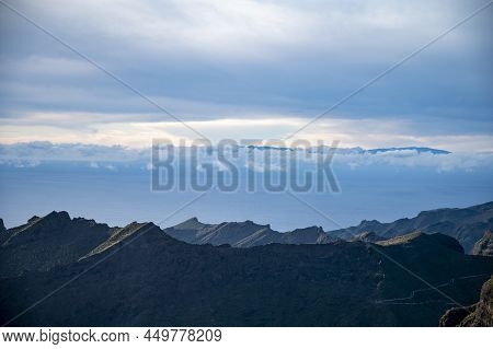 Mountains Range In Rural De Teno Park Near Isolated Village Masca On Tenerife And La Gomera Island O