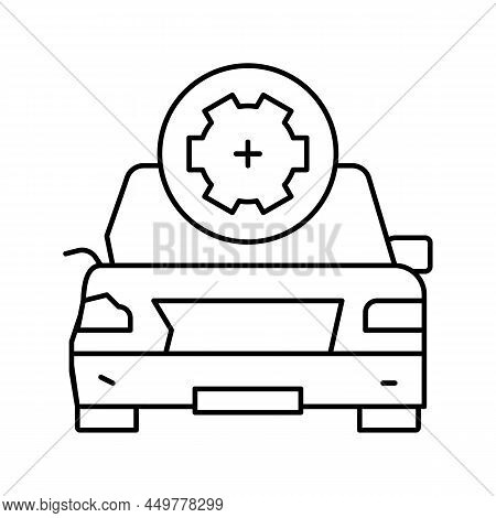 Body Damage Repair Line Icon Vector. Body Damage Repair Sign. Isolated Contour Symbol Black Illustra