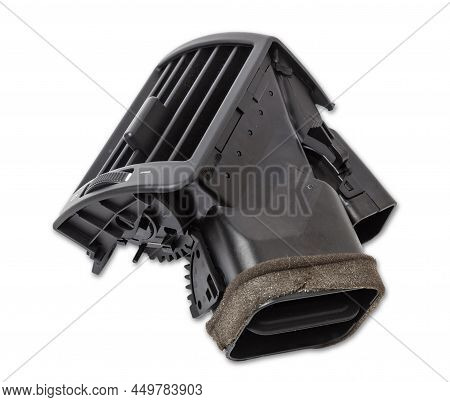 A Close-up View Of A Part Of The Interior Of A Modern Car With A View Of The Ventilation Deflector O