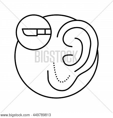 Heart Surgery Line Icon Vector. Heart Surgery Sign. Isolated Contour Symbol Black Illustration