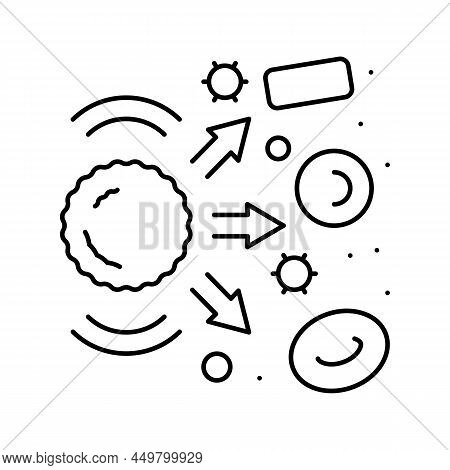 Hypersensitivity Blood Line Icon Vector. Hypersensitivity Blood Sign. Isolated Contour Symbol Black 