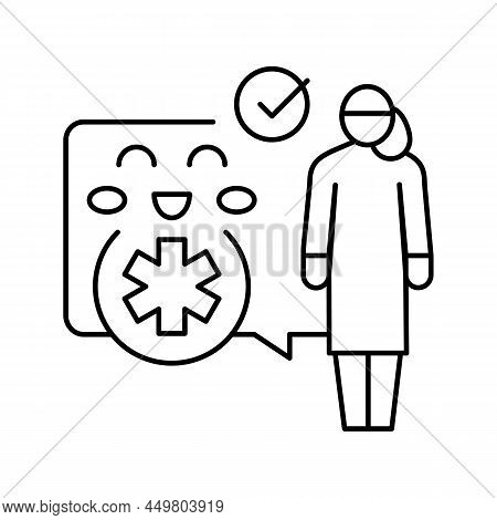 First Aid Baby Line Icon Vector. First Aid Baby Sign. Isolated Contour Symbol Black Illustration