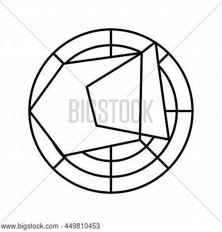 Radar Chart Line Icon Vector. Radar Chart Sign. Isolated Contour Symbol Black Illustration