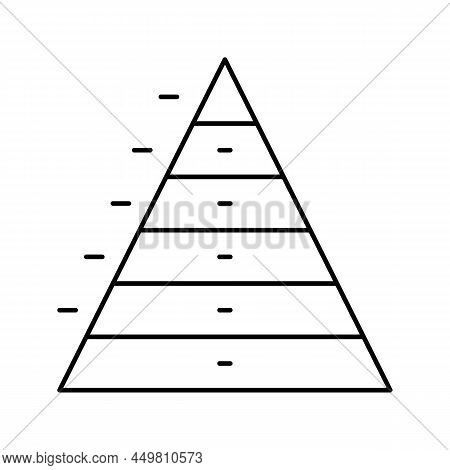 Pyramid Chart Line Icon Vector. Pyramid Chart Sign. Isolated Contour Symbol Black Illustration