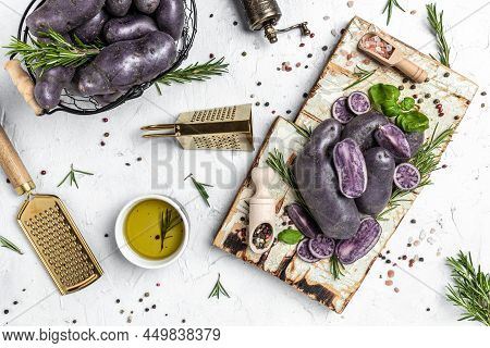 Raw Sweet Potatoes Or Batatas Isolated On White Background. Batata Potato. Vegan Food Ingredient. Ip