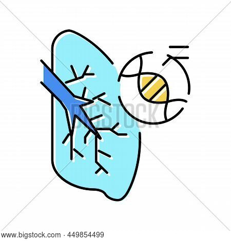 Cystic Fibrosis Respiratory Disease Color Icon Vector. Cystic Fibrosis Respiratory Disease Sign. Iso