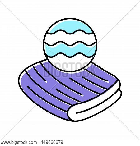 Velveteen Fabric Color Icon Vector. Velveteen Fabric Sign. Isolated Symbol Illustration