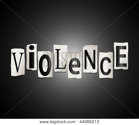 Concetto di violenza.