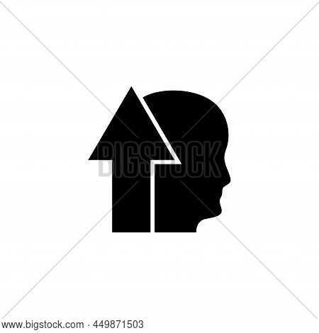 Growth Mindset, Potential Development, Leadership Education. Flat Vector Icon Illustration. Simple B
