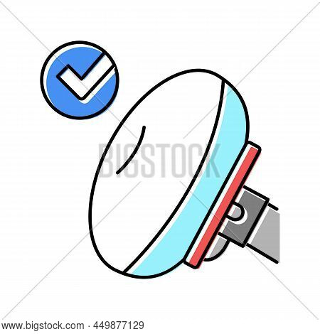 Airbag Testing Car Color Icon Vector. Airbag Testing Car Sign. Isolated Symbol Illustration