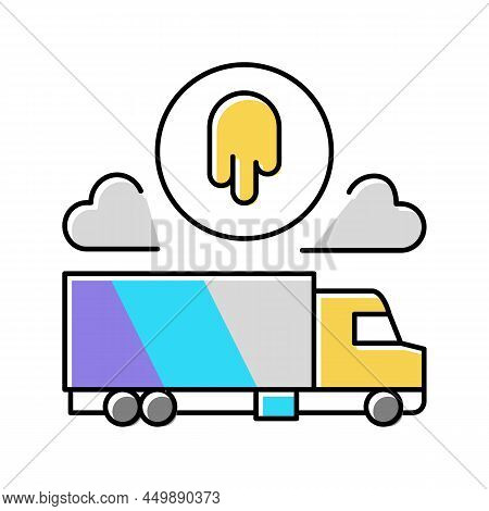 Truck Painting Services Color Icon Vector. Truck Painting Services Sign. Isolated Symbol Illustratio